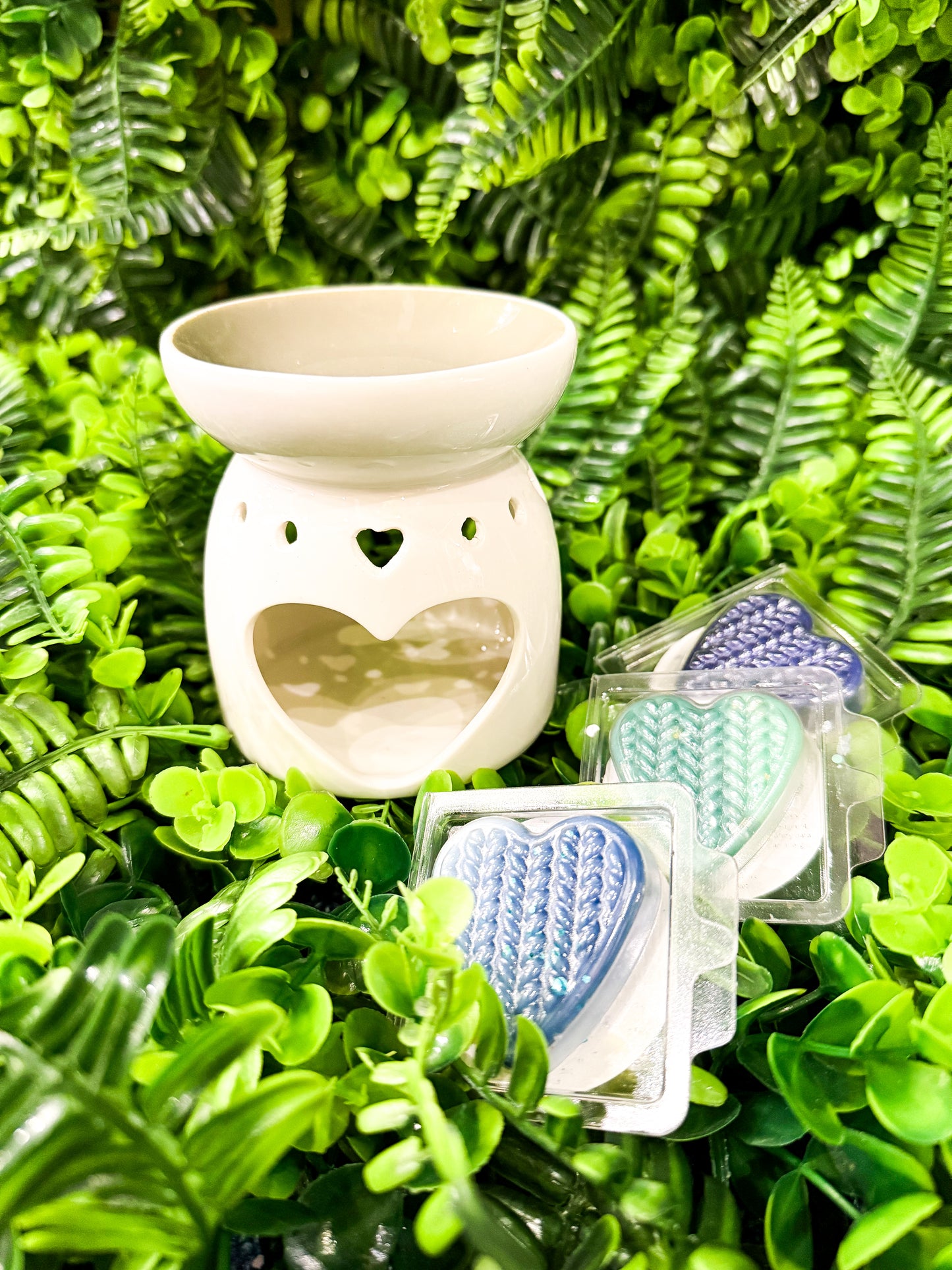 Grey Heart Wax Melt Burner